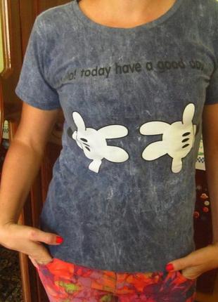 Фірмова футболка джинсова,відмінний стан