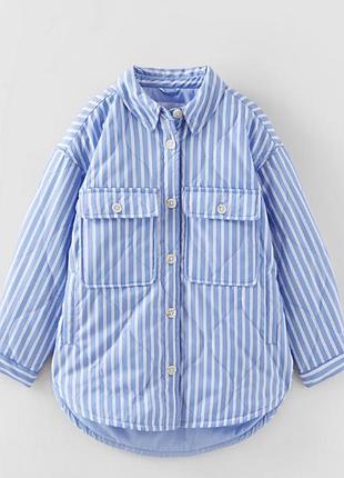 Новая коллекция. безумно стильная стёганная куртка-рубашка zara на девочку. привезено с испании.