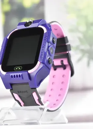 Дитячий смарт годинник baby watch q19 gps трекер pink новигатор3 фото
