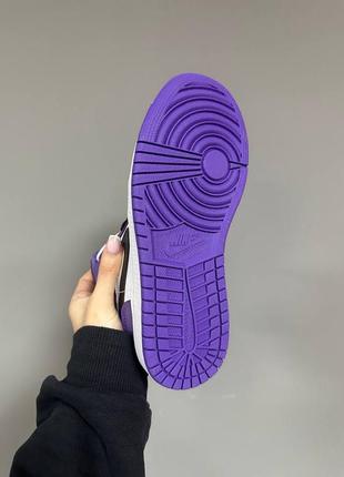 Зимние женские кроссовки nike air jordan 1 retro winter purple court fur мех6 фото