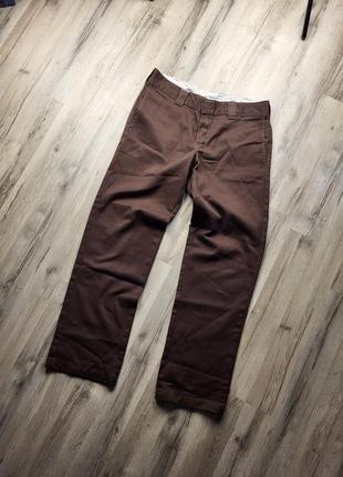 Коричневі брюки dickies slim straight