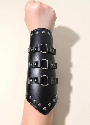 Комплект браслет наручи кольца широкий, унисекс wuke one size5 фото