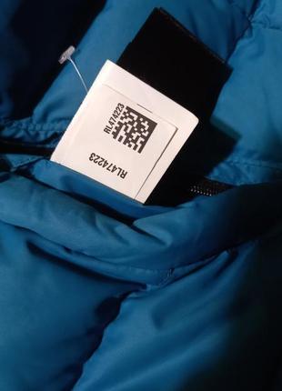 Куртка north face двостороння бірюзового і чорного кольору5 фото