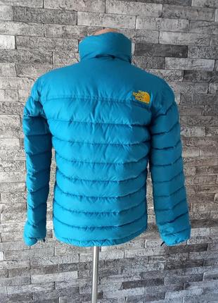 Куртка north face двостороння бірюзового і чорного кольору3 фото
