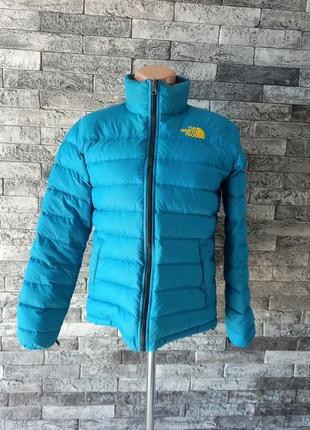 Куртка north face двухсторонняя бирюзового цвета1 фото