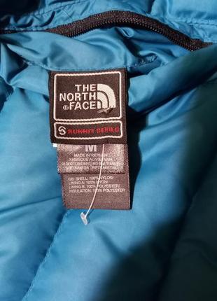 Куртка north face двухсторонняя бирюзового цвета4 фото