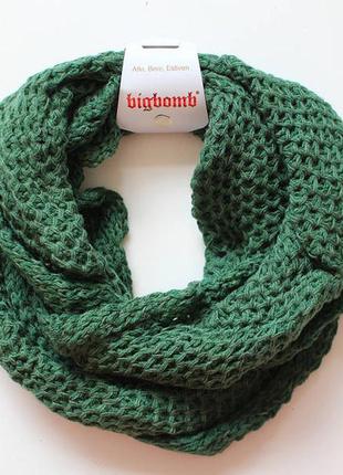 Теплий вязаний шарф хомут. туреччина