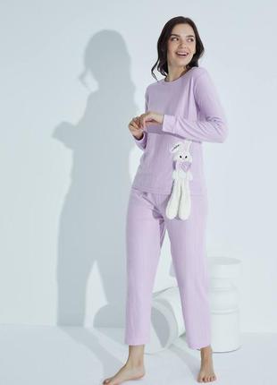 Пижамка женская лавандового цвета турецкого производителя fawn2 фото