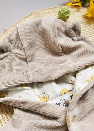 Кофточка малюку вельветова з капюшоном вінні пух3 фото