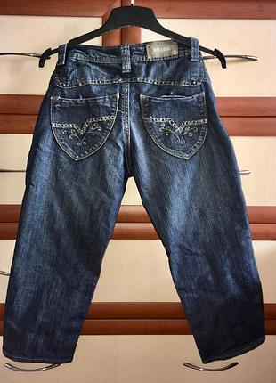 Джинсовые капри бриджи wei long jeans