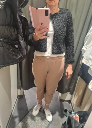 Теплый шерстяной костюм zara, черный жакет юбка миди зара с 36 м 38