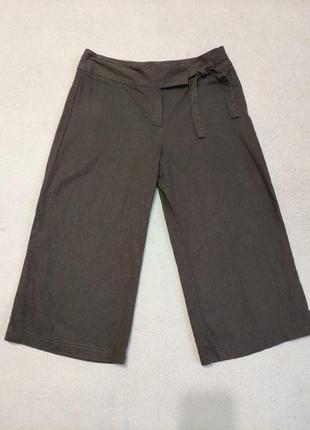 Бренду marks spencer жіночі широкі штани брюки кюлоти укорочені бавовняні2 фото