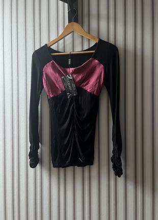 Женская блуза на длинный рукав реглан лонгслив италия