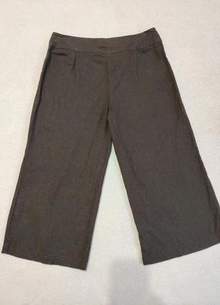 Бренду marks spencer женские широкие брюки брюки кюлоты укороченные хлопковые3 фото