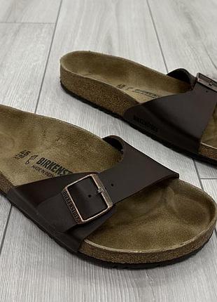 Удобные ортопедические тапки тапочки шлепки birkenstock madrid (29 см)1 фото