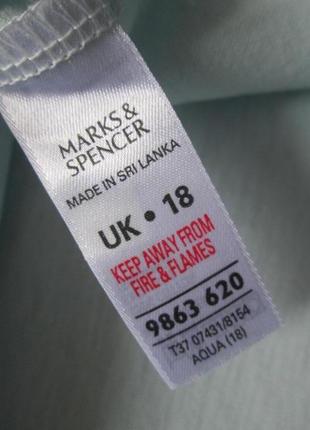 Классная хлопковая мягкая ночнушка с лайкой небесно-голубого цвета marks & spencer.6 фото