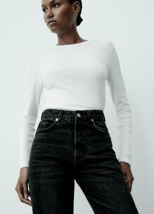 Джинсы high-rise wide leg от zara5 фото