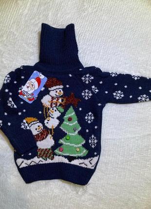 Новогодний свитер снеговик