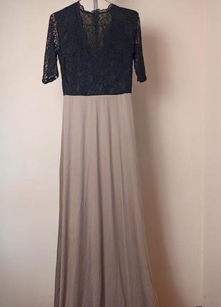 Платье / платье в бежево-черном цвете размер - s бренд shang7 фото
