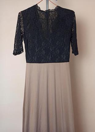 Платье / платье в бежево-черном цвете размер - s бренд shang6 фото