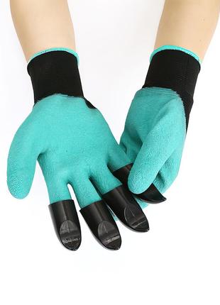 Садовые перчатки с когтями garden genie gloves. перчатки когти для сада и огорода. перчатки грабли8 фото