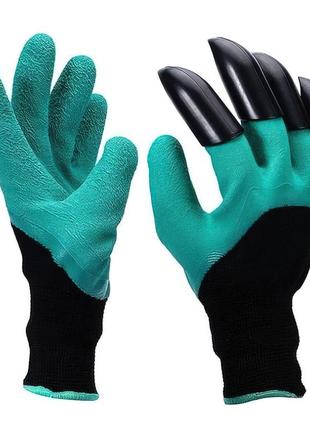 Садовые перчатки с когтями garden genie gloves. перчатки когти для сада и огорода. перчатки грабли9 фото