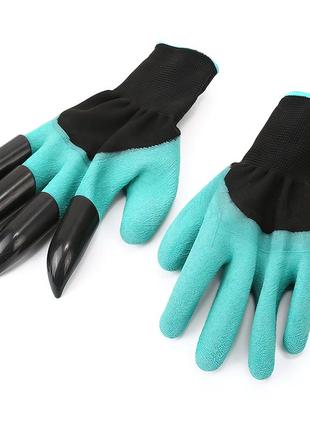 Садовые перчатки с когтями garden genie gloves. перчатки когти для сада и огорода. перчатки грабли5 фото