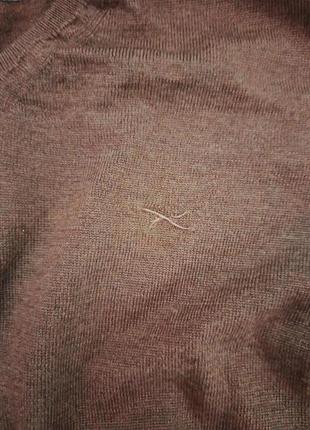 Теплый шоколадный свитер brax, шерсть, размер s-m.6 фото