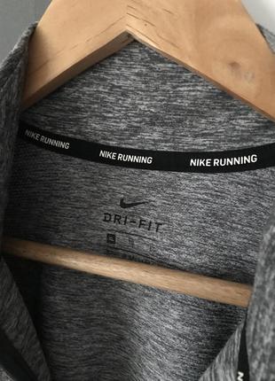 Термо кофта nike pro dri fit для бігу тренувань залу сіра лонгслів реглан reflective5 фото