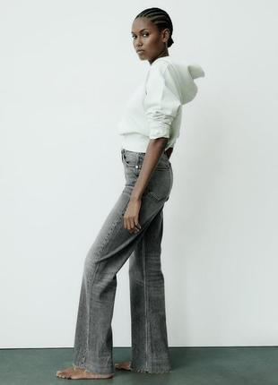 Джинсы high-rise wide leg от zara4 фото