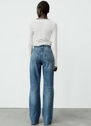 Джинсы high-rise wide leg от zara2 фото