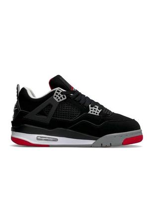 Nike air jordan 4 retro bred fur5 фото