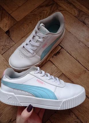 Стильное кожаное кроссовки puma кожаные кроссовки для девочки