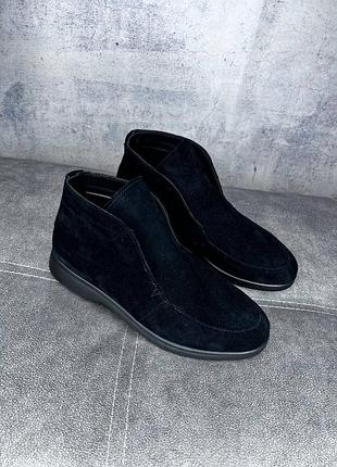 Лоферы из натуральной замши