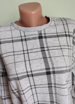 Світшот свитшот светр свитер укорочений в клітинку клеточку бобка худі худи4 фото