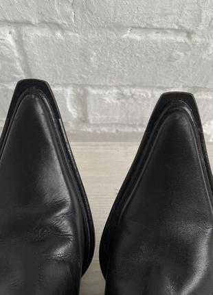 Кожаные черные ботильоны bronx ankle boots с узким носком miista, rundholz, oska cowboy низкие казаки8 фото