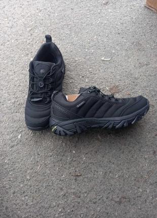 Мужские зимние кроссовки merrell ice cap moc black термо-черные до -21
