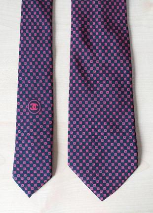 Chanel (france) vintage  шелковый галстук1 фото