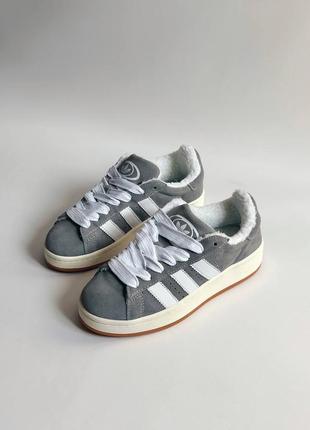 Зимние женские кроссовки adidas campus grey6 фото