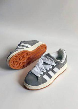 Зимние женские кроссовки adidas campus grey5 фото