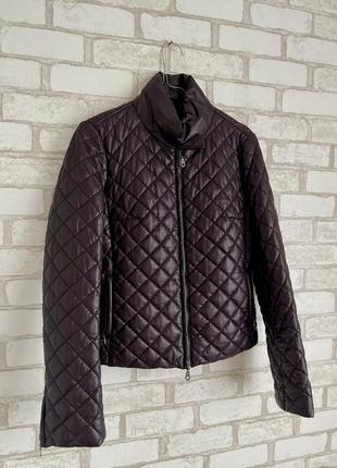 Осіння зимова куртка з екошкіри у розмірі s-xs (42) від бренду stile benetton