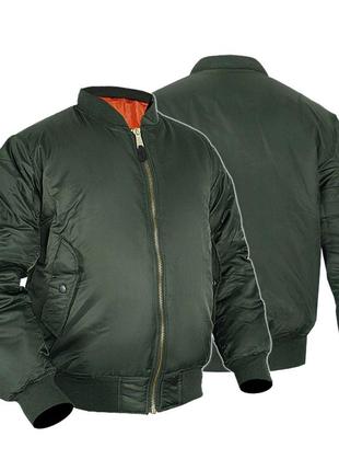 Куртка бомбер летная us basic ma1® flight jacket оливковая l ll