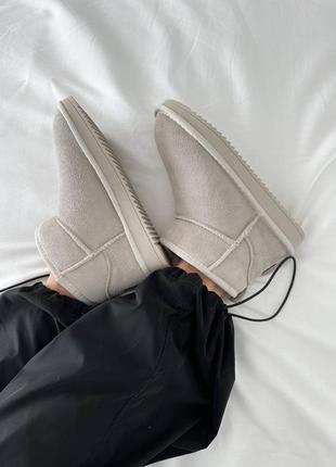 Сапоги теплые ugg ultra mini milk suede (мех)4 фото