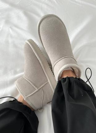 Сапоги теплые ugg ultra mini milk suede (мех)3 фото