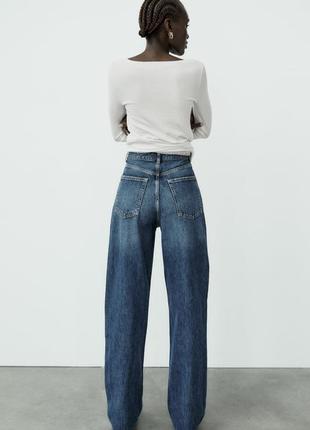 Джинсы high-rise wide leg от zara1 фото