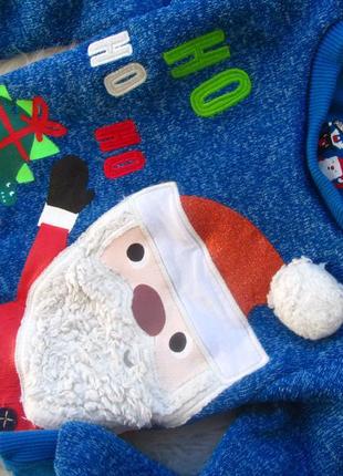 Кофта свитер джемпер новогодний новый год рождественский christmas санта  f&f5 фото