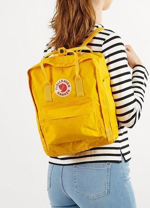 Рюкзак fjallraven kanken classic желтый. повседневный городской водонепроницаемый рюкзак канкен7 фото