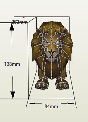 Paperkhan конструктор из картона lion warcraft papercraft 3d фигура  развивающий подарок статуя сувенир3 фото