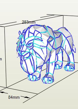 Paperkhan конструктор з картону lion warcraft papercraft 3d фігура  розвиваючий подарунок статуя сувенір7 фото