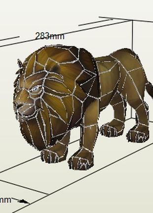 Paperkhan конструктор из картона lion warcraft papercraft 3d фигура  развивающий подарок статуя сувенир